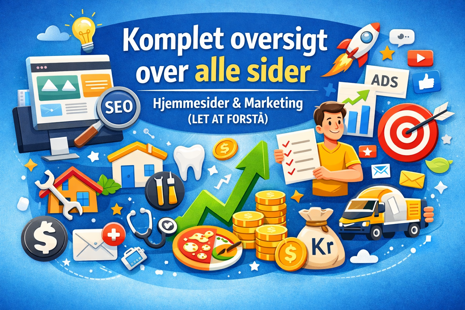 Komplet oversigt over alle sider | Hjemmesider & Marketing