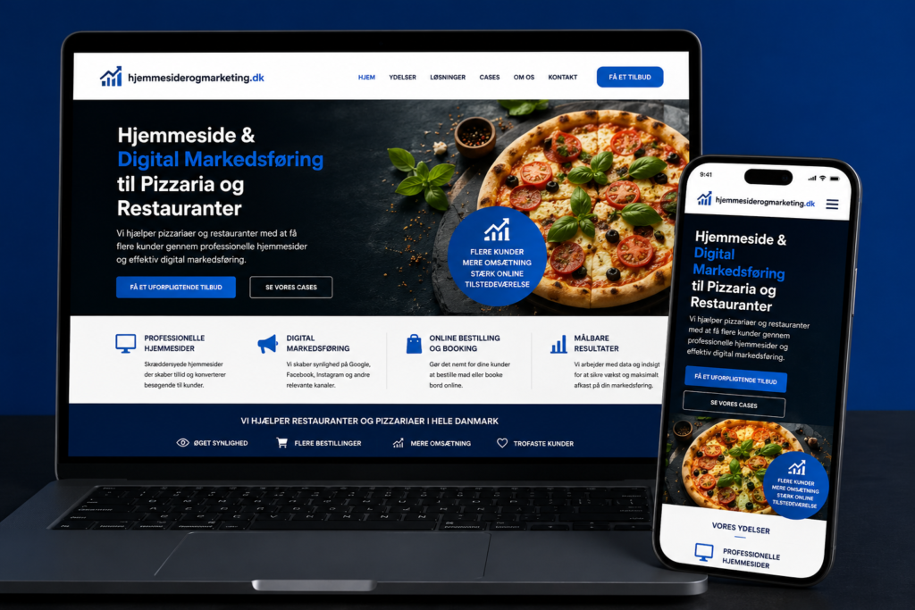 Hjemmeside og Digital Marketing til Restauranter & takeaway