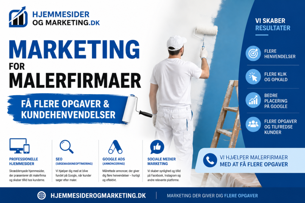Hjemmeside og Marketing for Malerfirmaer – Få Flere Opgaver & Kundehenvendelser
