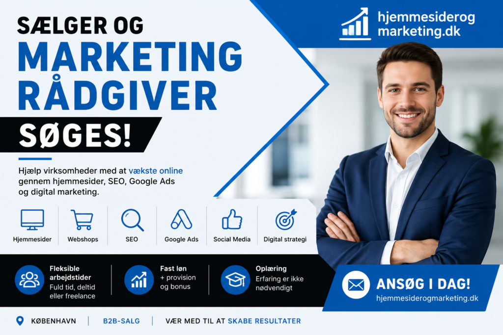 Sælger og Marketing Rådgiver job arbejde